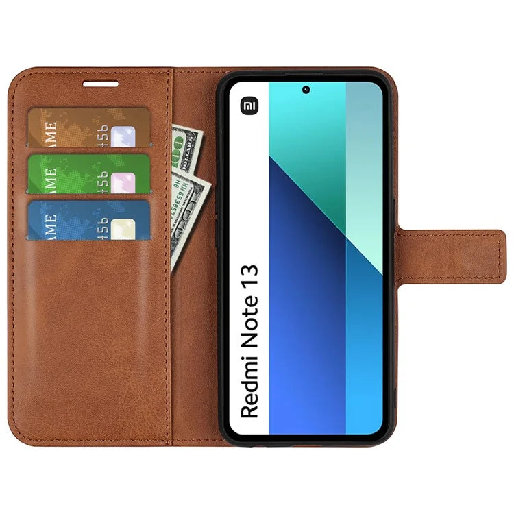 For Xiaomi Redmi Note 13 4G Leather Wallet Case Flip Phone Cover Magnetic Clasp