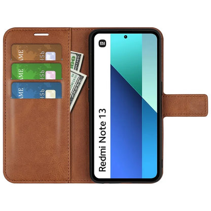 For Xiaomi Redmi Note 13 4G Leather Wallet Case Flip Phone Cover Magnetic Clasp