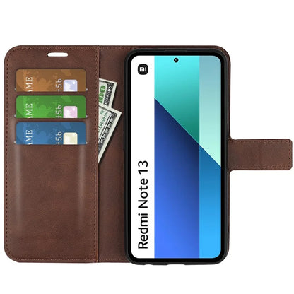 For Xiaomi Redmi Note 13 4G Leather Wallet Case Flip Phone Cover Magnetic Clasp