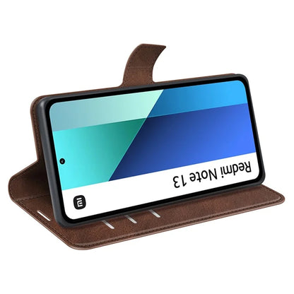 For Xiaomi Redmi Note 13 4G Leather Wallet Case Flip Phone Cover Magnetic Clasp