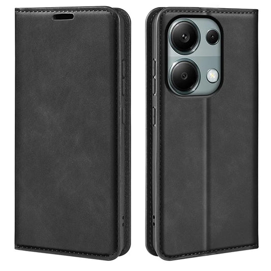 For Xiaomi Redmi Note 13 Pro 4G / Poco M6 Pro 4G Case Skin-Feel PU Leather Wallet Flip Phone Cover