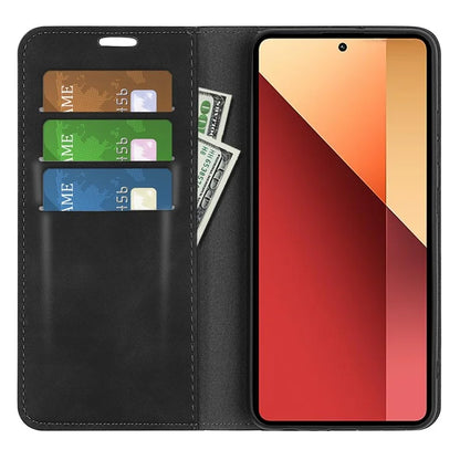 For Xiaomi Redmi Note 13 Pro 4G / Poco M6 Pro 4G Case Skin-Feel PU Leather Wallet Flip Phone Cover