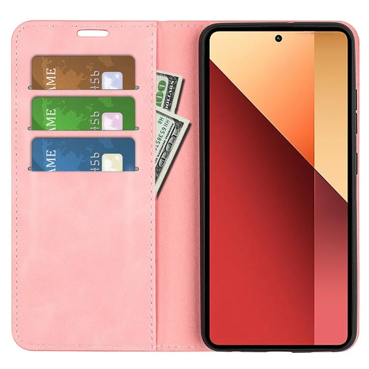 For Xiaomi Redmi Note 13 Pro 4G / Poco M6 Pro 4G Case Skin-Feel PU Leather Wallet Flip Phone Cover