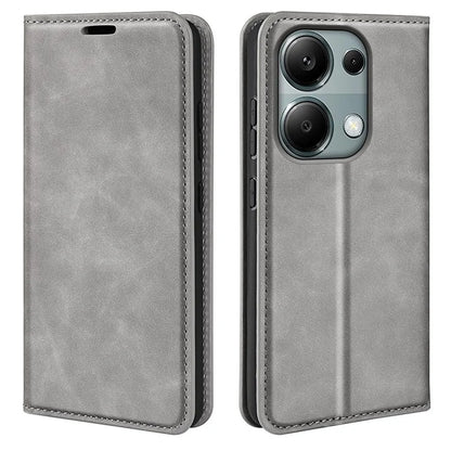 For Xiaomi Redmi Note 13 Pro 4G / Poco M6 Pro 4G Case Skin-Feel PU Leather Wallet Flip Phone Cover