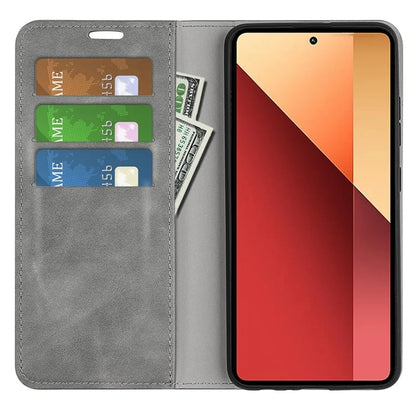 For Xiaomi Redmi Note 13 Pro 4G / Poco M6 Pro 4G Case Skin-Feel PU Leather Wallet Flip Phone Cover