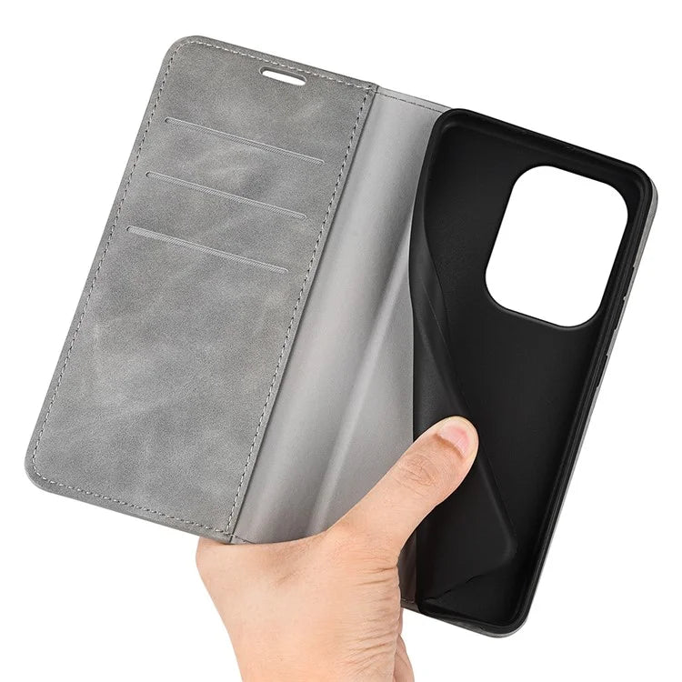 For Xiaomi Redmi Note 13 Pro 4G / Poco M6 Pro 4G Case Skin-Feel PU Leather Wallet Flip Phone Cover