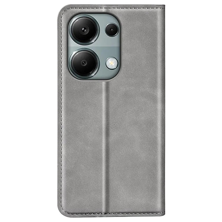 For Xiaomi Redmi Note 13 Pro 4G / Poco M6 Pro 4G Case Skin-Feel PU Leather Wallet Flip Phone Cover