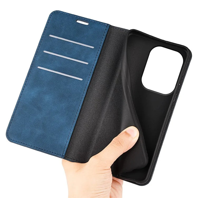 For Xiaomi Redmi Note 13 Pro 4G / Poco M6 Pro 4G Case Skin-Feel PU Leather Wallet Flip Phone Cover