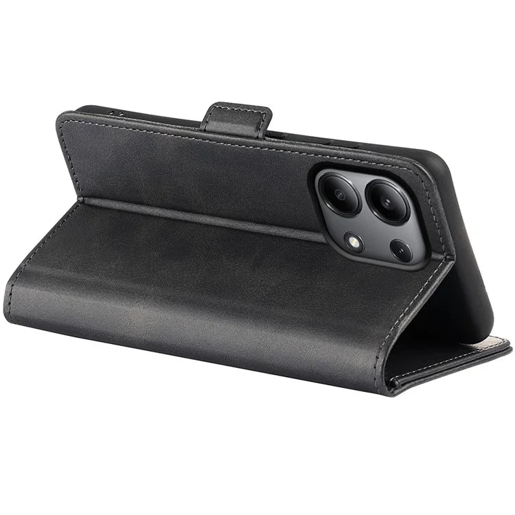For Xiaomi Redmi Note 13 4G Cell Phone Case Dual Magnetic Clasp Leather Protective Cover