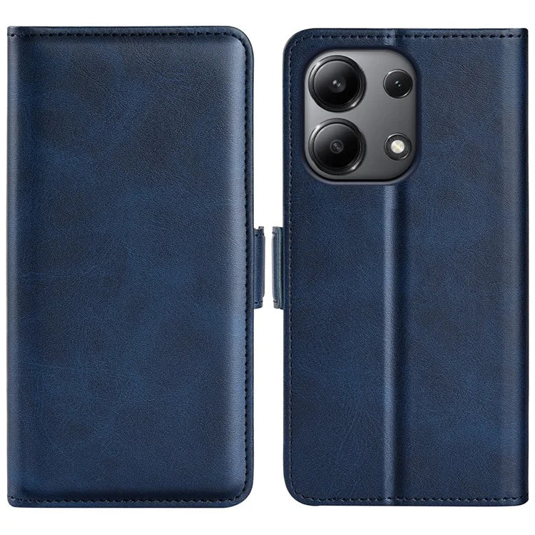 For Xiaomi Redmi Note 13 4G Cell Phone Case Dual Magnetic Clasp Leather Protective Cover