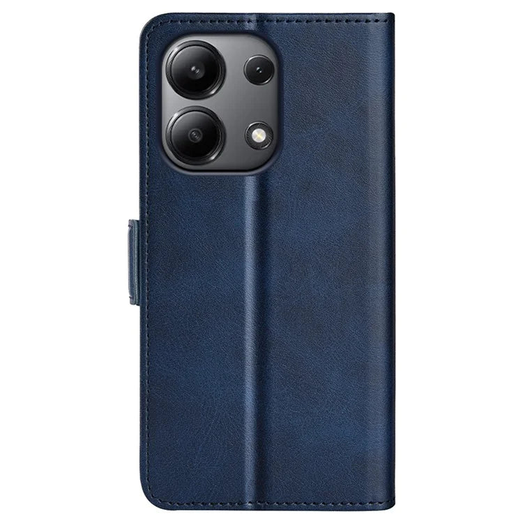 For Xiaomi Redmi Note 13 4G Cell Phone Case Dual Magnetic Clasp Leather Protective Cover