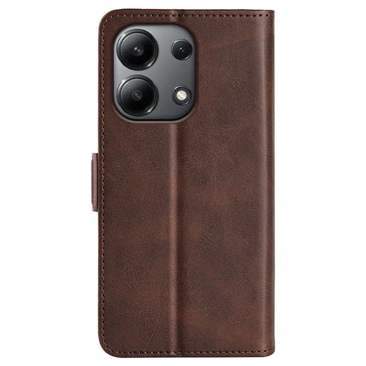 For Xiaomi Redmi Note 13 4G Cell Phone Case Dual Magnetic Clasp Leather Protective Cover