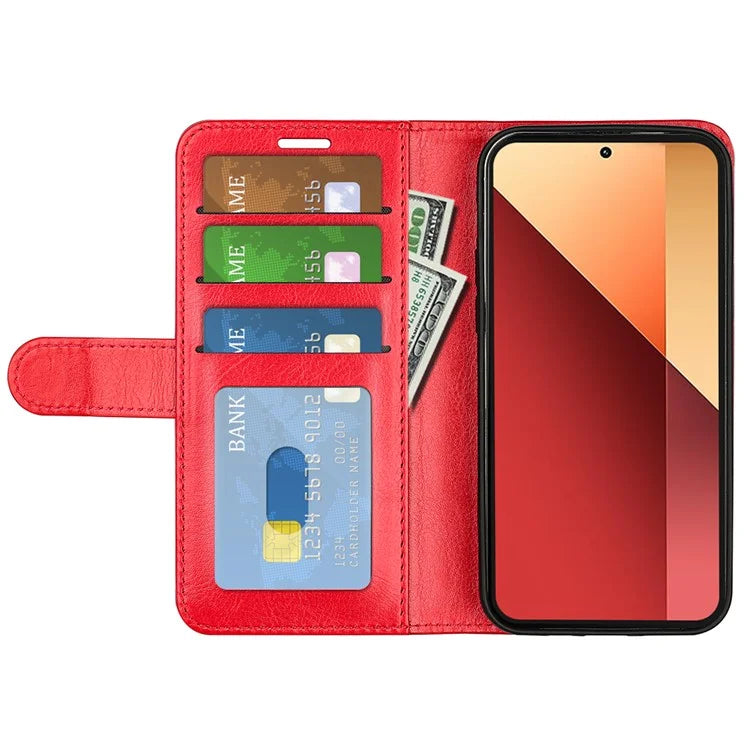 For Xiaomi Redmi Note 13 Pro 4G / Poco M6 Pro 4G Leather Flip Phone Case Crazy Horse Texture