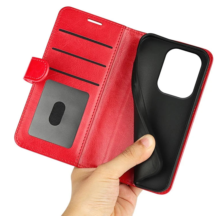 For Xiaomi Redmi Note 13 Pro 4G / Poco M6 Pro 4G Leather Flip Phone Case Crazy Horse Texture