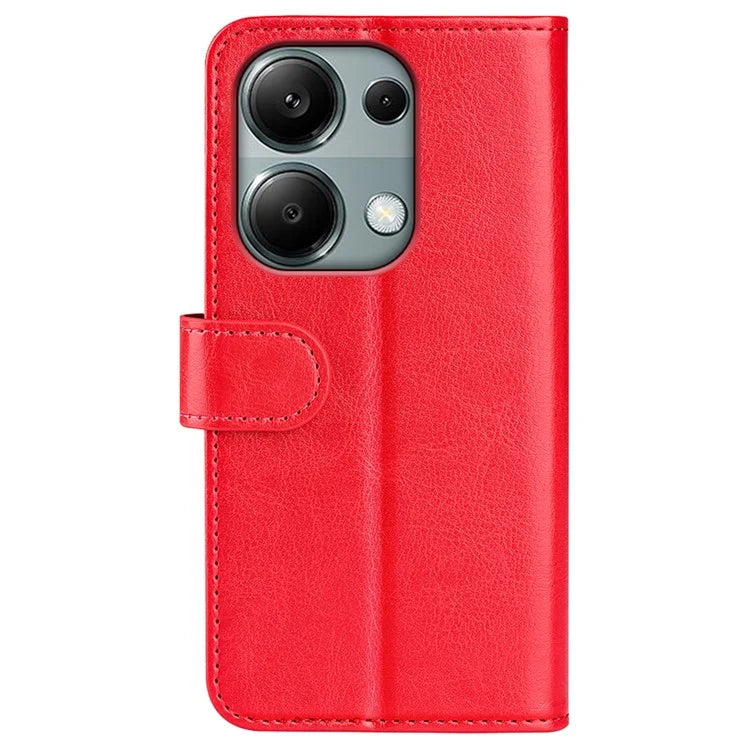 For Xiaomi Redmi Note 13 Pro 4G / Poco M6 Pro 4G Leather Flip Phone Case Crazy Horse Texture
