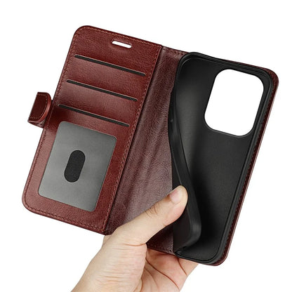 For Xiaomi Redmi Note 13 Pro 4G / Poco M6 Pro 4G Leather Flip Phone Case Crazy Horse Texture