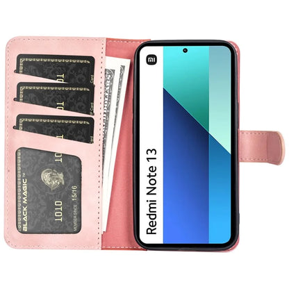 For Xiaomi Redmi Note 13 4G Case Leather Wallet Phone Cover Color Splicing