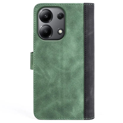 For Xiaomi Redmi Note 13 4G Case Leather Wallet Phone Cover Color Splicing