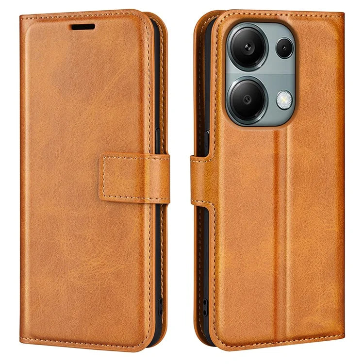 For Xiaomi Redmi Note 13 Pro 4G / Poco M6 Pro 4G Cover Magnetic Clasp PU Leather Folio Flip Phone Wallet Case
