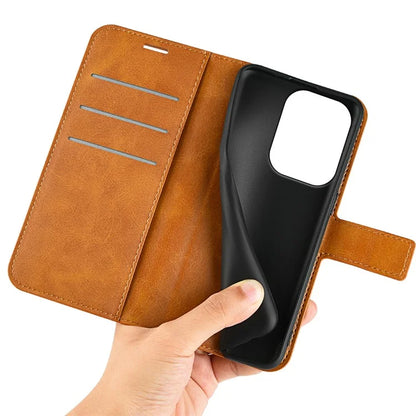 For Xiaomi Redmi Note 13 Pro 4G / Poco M6 Pro 4G Cover Magnetic Clasp PU Leather Folio Flip Phone Wallet Case