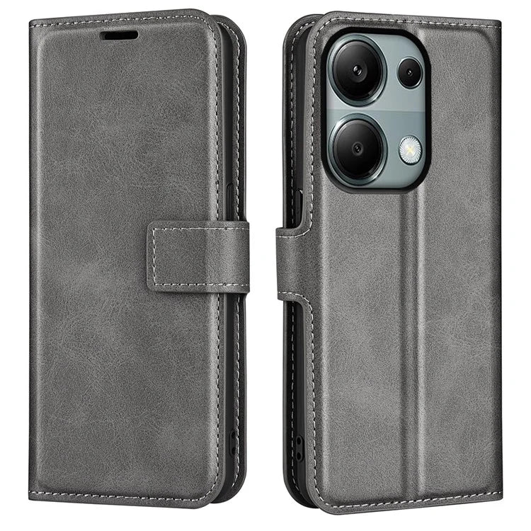 For Xiaomi Redmi Note 13 Pro 4G / Poco M6 Pro 4G Cover Magnetic Clasp PU Leather Folio Flip Phone Wallet Case