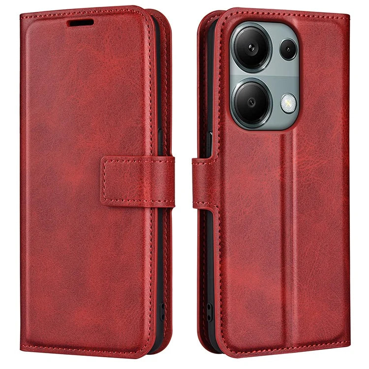 For Xiaomi Redmi Note 13 Pro 4G / Poco M6 Pro 4G Cover Magnetic Clasp PU Leather Folio Flip Phone Wallet Case