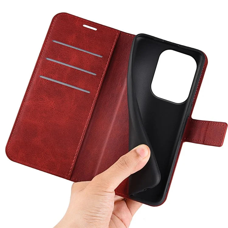 For Xiaomi Redmi Note 13 Pro 4G / Poco M6 Pro 4G Cover Magnetic Clasp PU Leather Folio Flip Phone Wallet Case