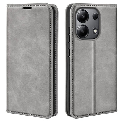 For Xiaomi Redmi Note 13 4G Leather Case Wallet Skin-touch Phone Cover