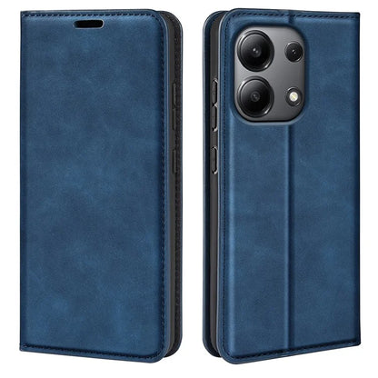 For Xiaomi Redmi Note 13 4G Leather Case Wallet Skin-touch Phone Cover