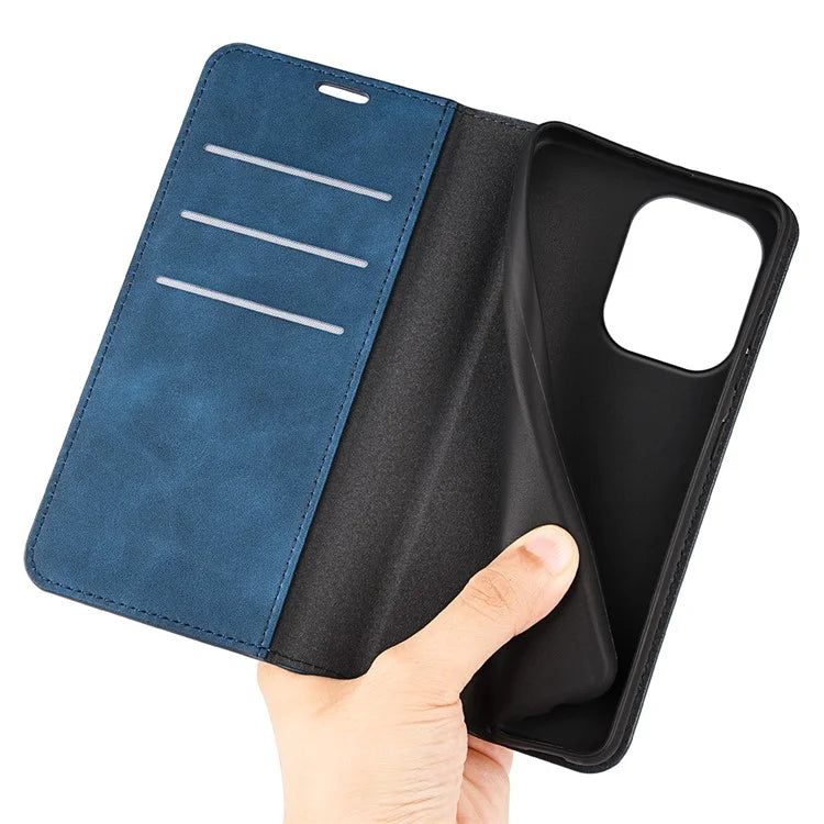 For Xiaomi Redmi Note 13 4G Leather Case Wallet Skin-touch Phone Cover