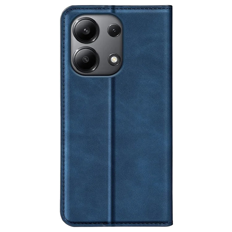 For Xiaomi Redmi Note 13 4G Leather Case Wallet Skin-touch Phone Cover