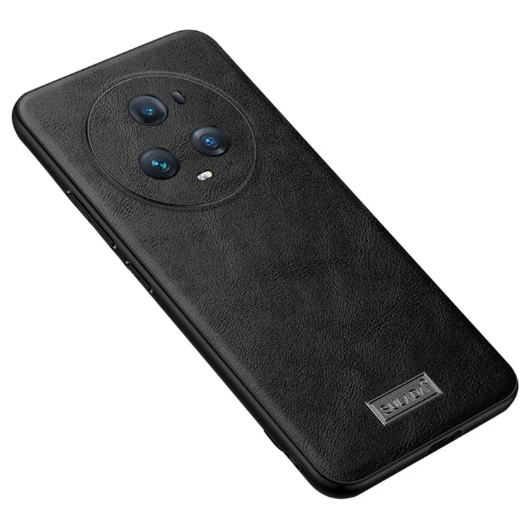 SULADA For Honor Magic5 Pro Phone Case Leather Coated TPU+PC Protective Cover