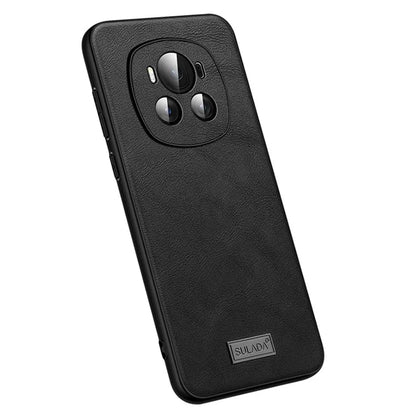 SULADA For Honor Magic5 Pro Phone Case Leather Coated TPU+PC Protective Cover