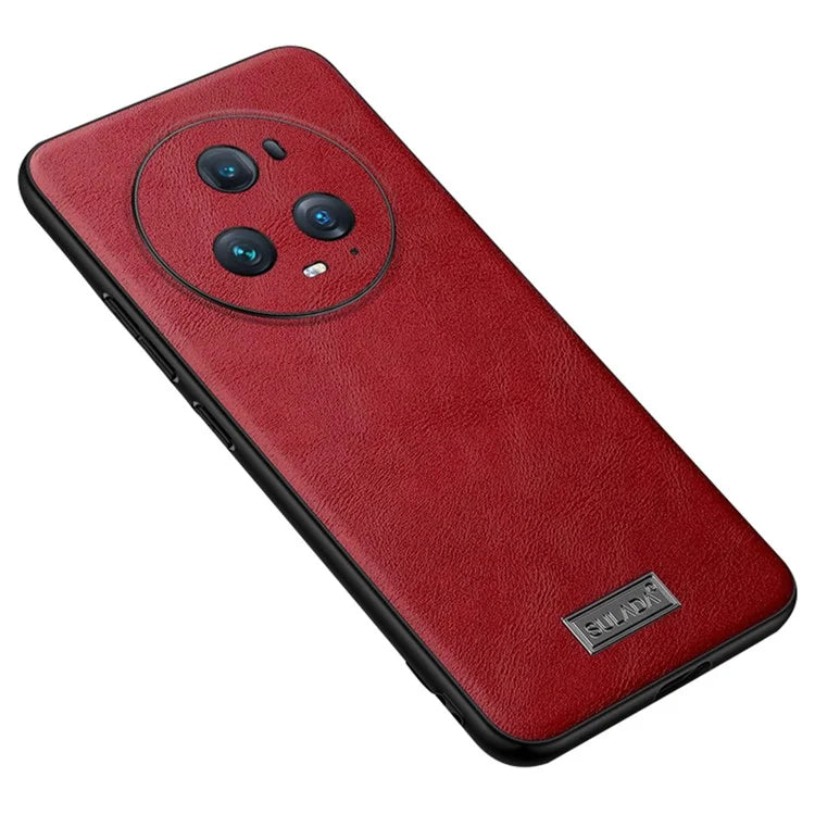 SULADA For Honor Magic5 Pro Phone Case Leather Coated TPU+PC Protective Cover