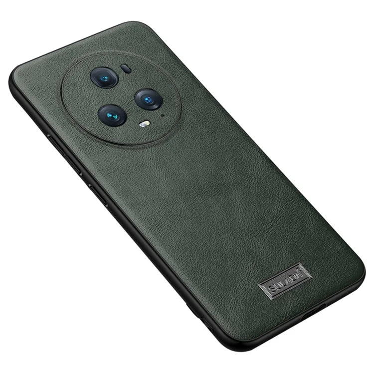 SULADA For Honor Magic5 Pro Phone Case Leather Coated TPU+PC Protective Cover