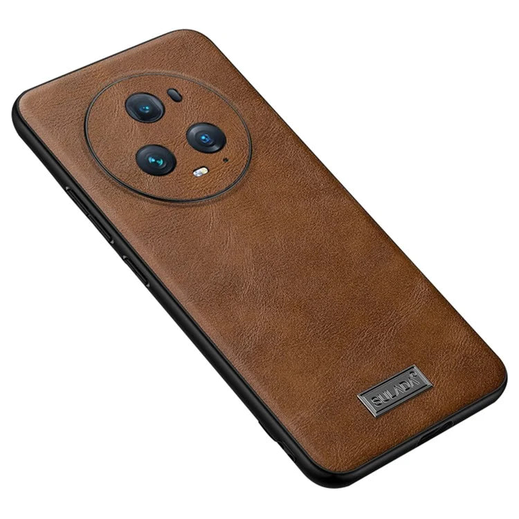SULADA For Honor Magic5 Pro Phone Case Leather Coated TPU+PC Protective Cover