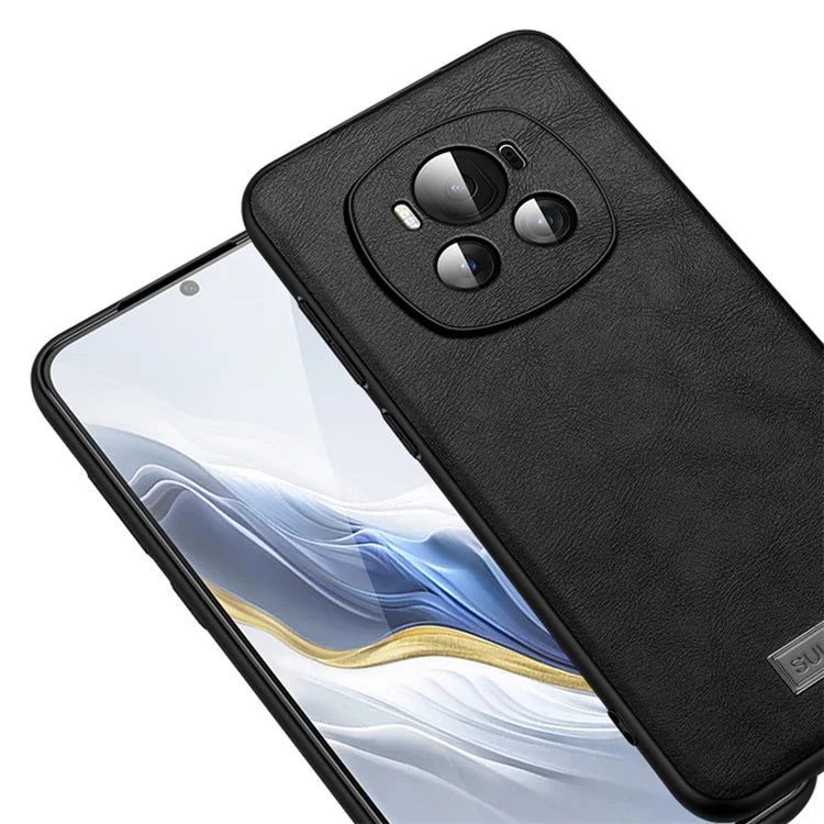 SULADA For Honor Magic6 Pro 5G Case PU Leather Coated TPU+PC Phone Back Cover