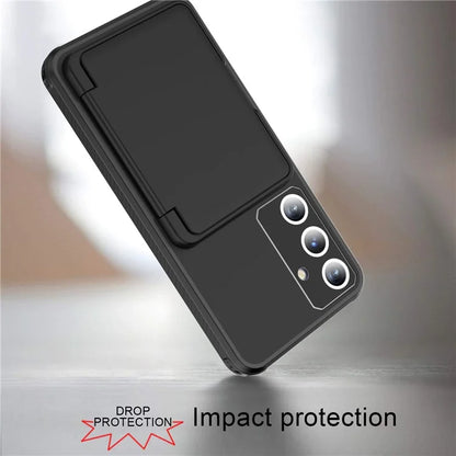 For Samsung Galaxy S24 Case Scratch-proof PC+TPU Makeup Mirror Phone Cover