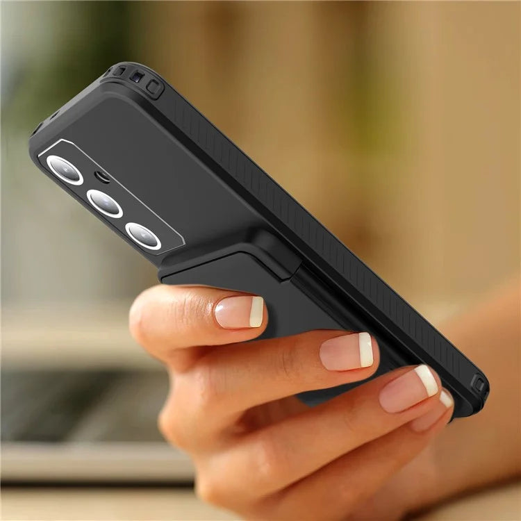 For Samsung Galaxy S24 Case Scratch-proof PC+TPU Makeup Mirror Phone Cover