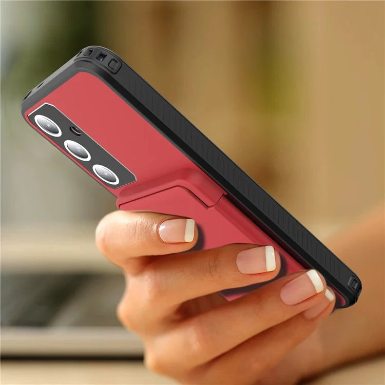 For Samsung Galaxy S24 Case Scratch-proof PC+TPU Makeup Mirror Phone Cover