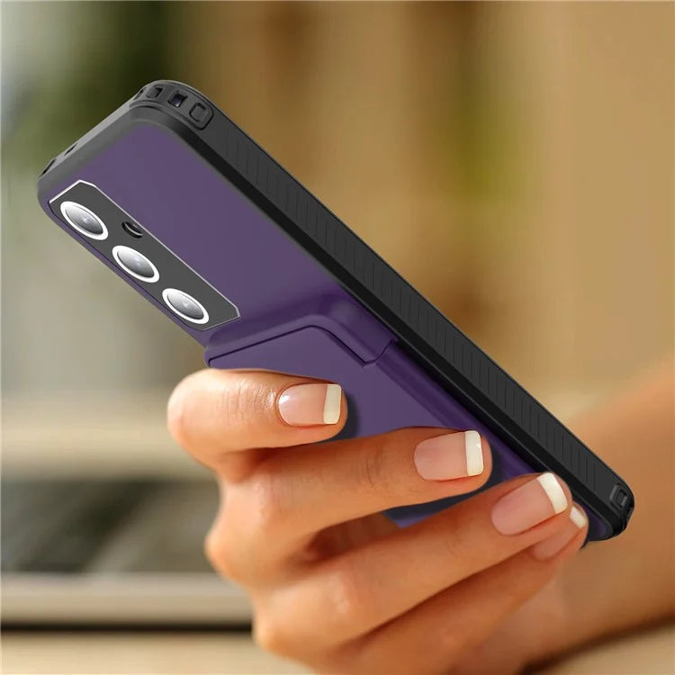 For Samsung Galaxy S24 Case Scratch-proof PC+TPU Makeup Mirror Phone Cover