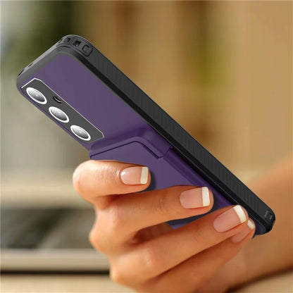 For Samsung Galaxy S24 Case Scratch-proof PC+TPU Makeup Mirror Phone Cover