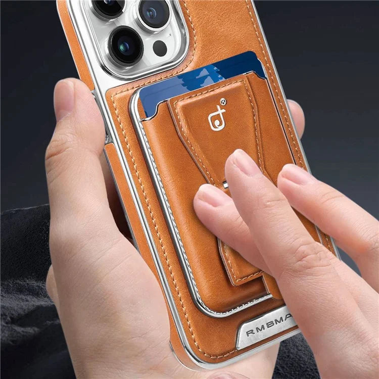RMBMAX For iPhone 12 Pro Max 6.7 inch Case Detachable Card Slot Kickstand Back Cover