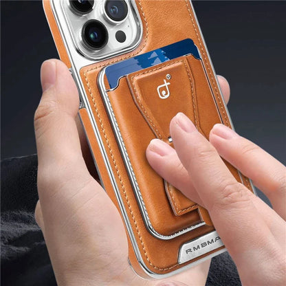 RMBMAX For iPhone 12 Pro Max 6.7 inch Case Detachable Card Slot Kickstand Back Cover