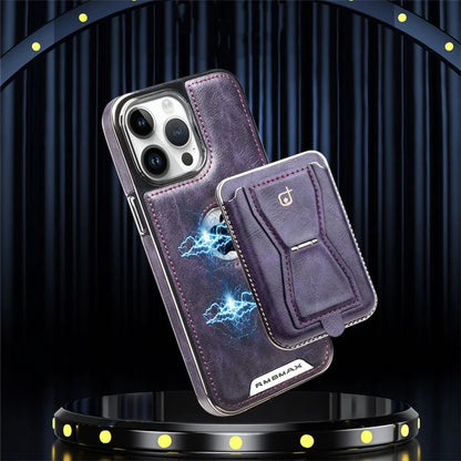 RMBMAX For iPhone 12 Pro Max 6.7 inch Case Detachable Card Slot Kickstand Back Cover