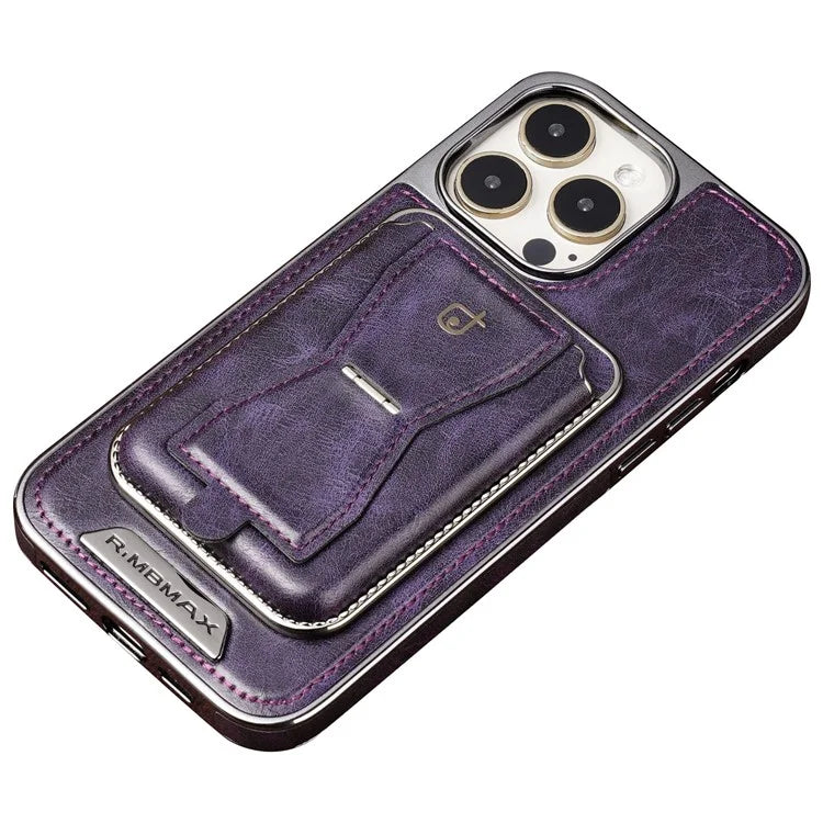RMBMAX For iPhone 15 Pro Max Case Detachable 2-in-1 Card Holder Shockproof Phone Shell