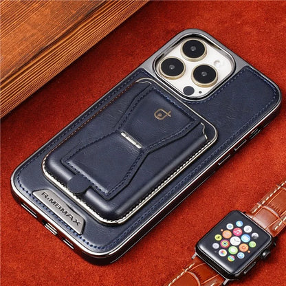 RMBMAX For iPhone 15 Pro Max Case Detachable 2-in-1 Card Holder Shockproof Phone Shell