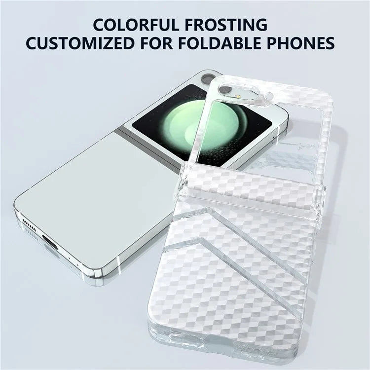 For Samsung Galaxy Z Flip5 5G Case Sea Sand Texture Matte PC Cover with Hinge Protection
