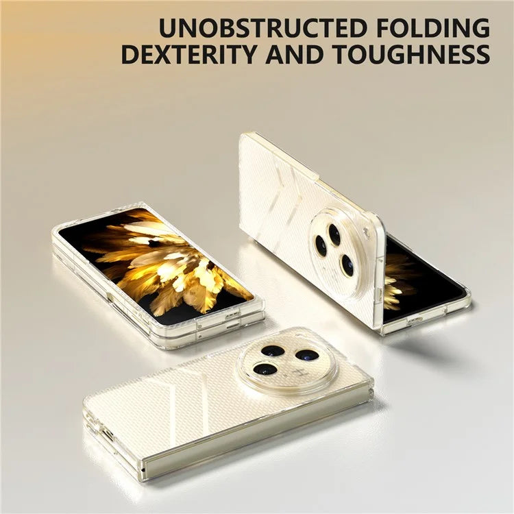 For Oppo Find N3 5G Case Transparent Hard PC Matte Phone Cover Sea Sand Texture