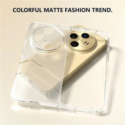 For Oppo Find N3 5G Case Transparent Hard PC Matte Phone Cover Sea Sand Texture